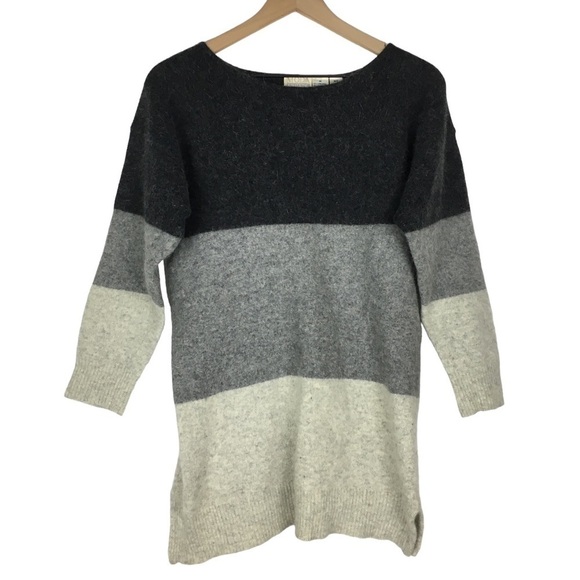 MODA INTL Vintage Lambswool Angora Rabbit Hair Sweater Stripe 90s Size Medium - Picture 9 of 9